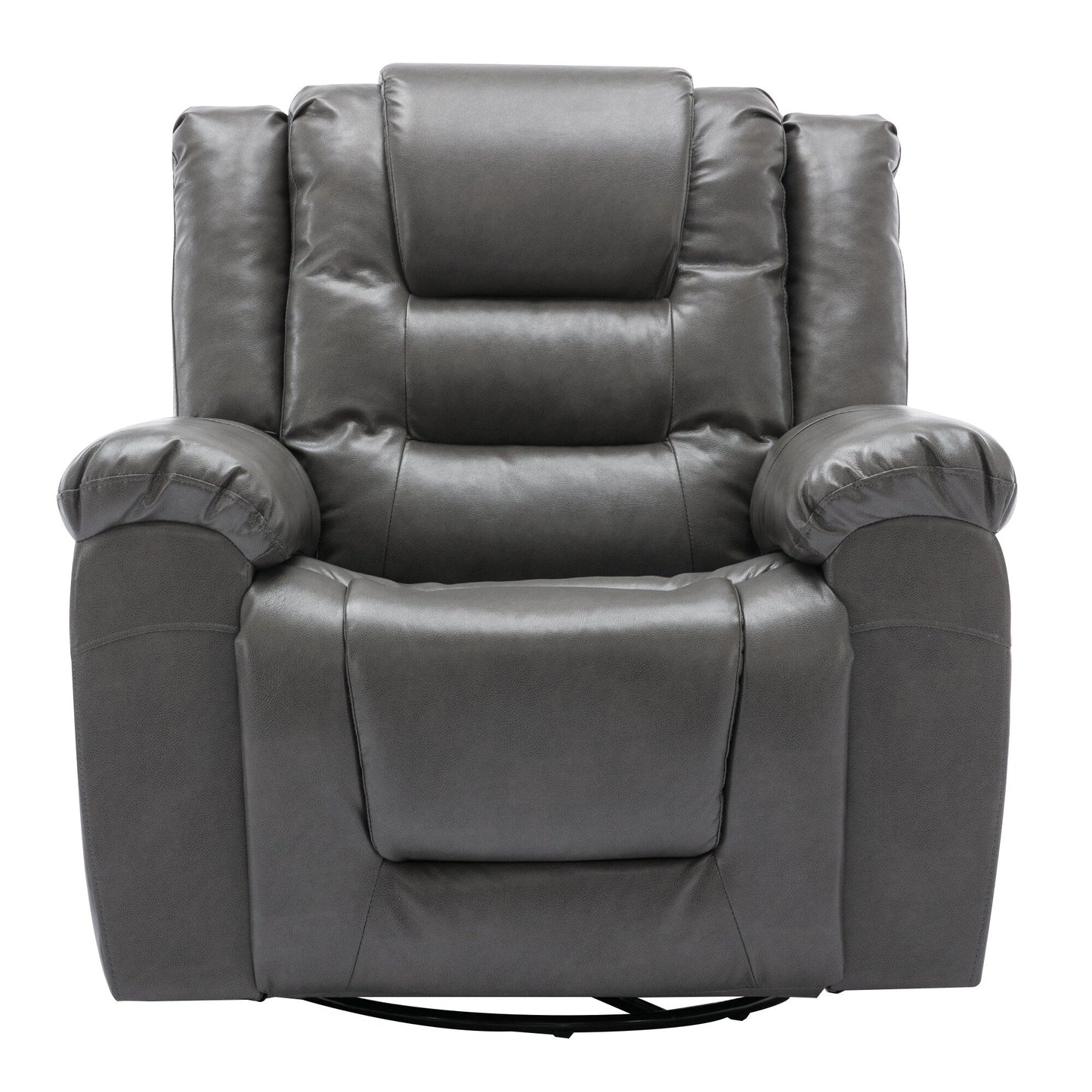 Modern Home Theater Swivel Manual Recliner, Single Sofa Rocking Chair with Wide Armrest and Waterproof Cushions