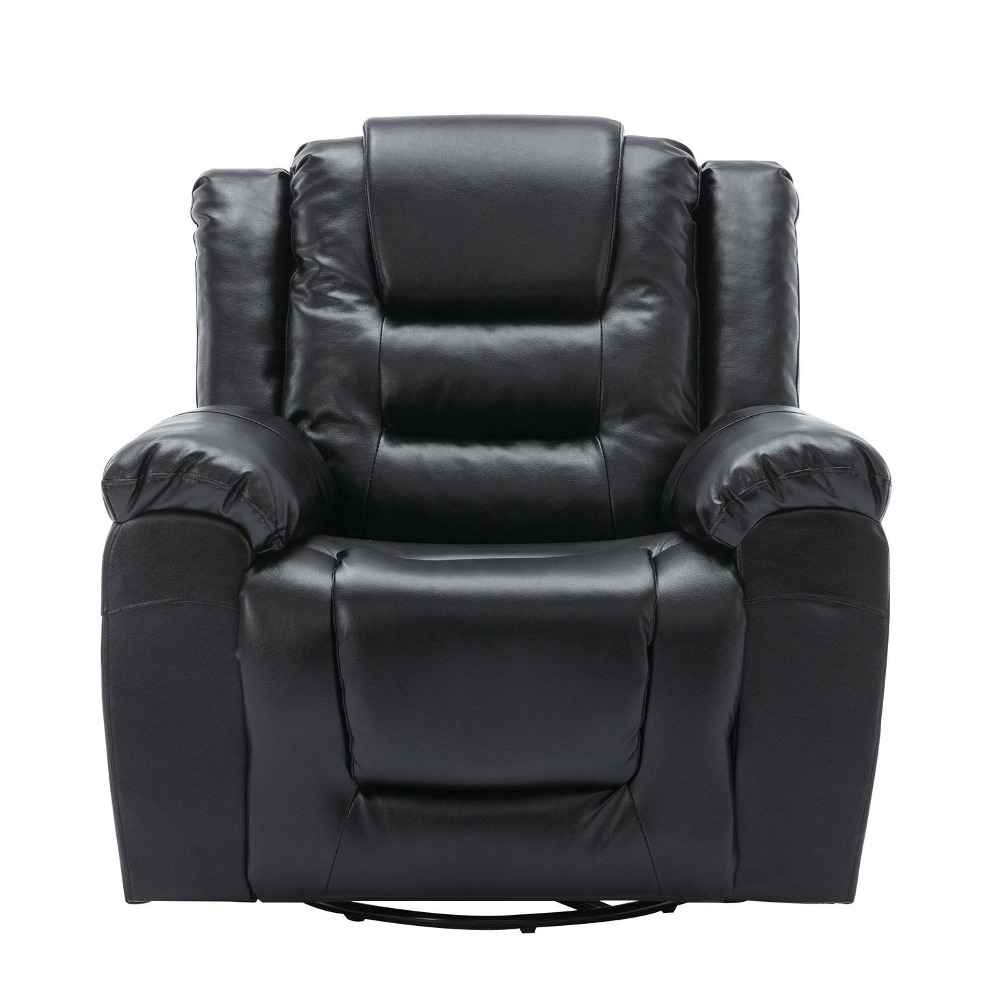 Modern Home Theater Swivel Manual Recliner, Single Sofa Rocking Chair with Wide Armrest and Waterproof Cushions