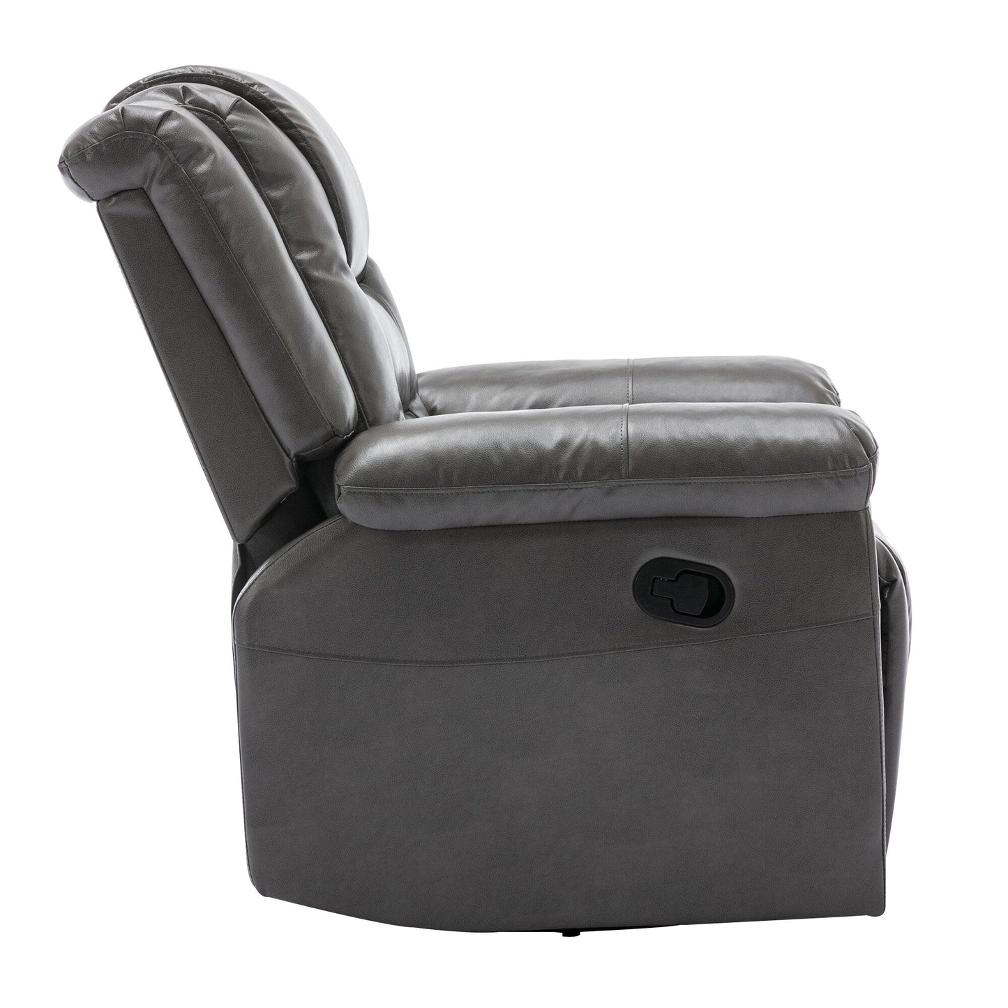 Modern Home Theater Swivel Manual Recliner, Single Sofa Rocking Chair with Wide Armrest and Waterproof Cushions