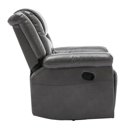 Modern Home Theater Swivel Manual Recliner, Single Sofa Rocking Chair with Wide Armrest and Waterproof Cushions