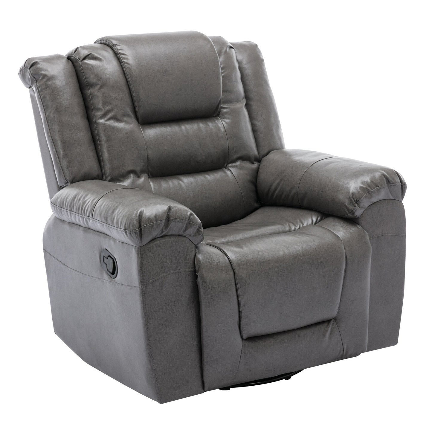 Modern Home Theater Swivel Manual Recliner, Single Sofa Rocking Chair with Wide Armrest and Waterproof Cushions