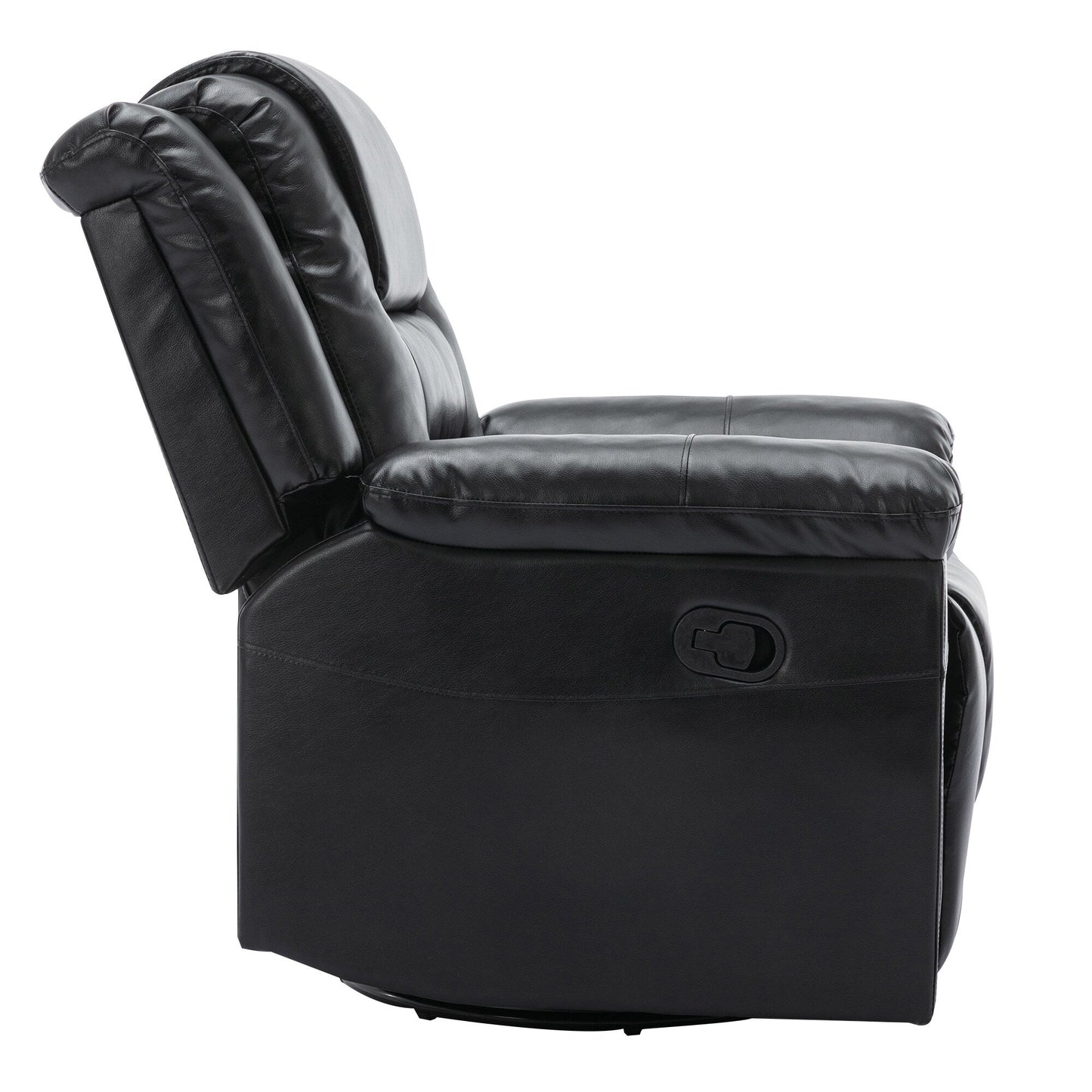 Modern Home Theater Swivel Manual Recliner, Single Sofa Rocking Chair with Wide Armrest and Waterproof Cushions
