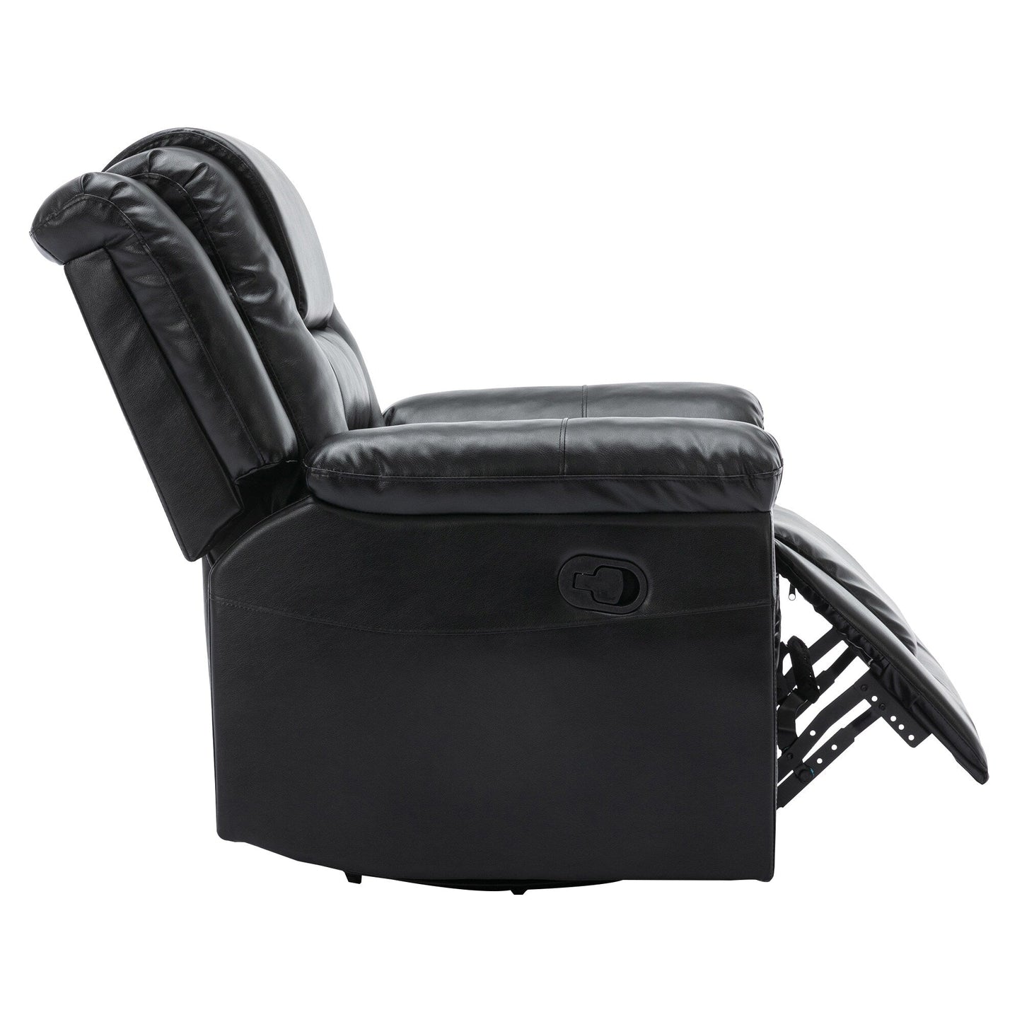 Modern Home Theater Swivel Manual Recliner, Single Sofa Rocking Chair with Wide Armrest and Waterproof Cushions