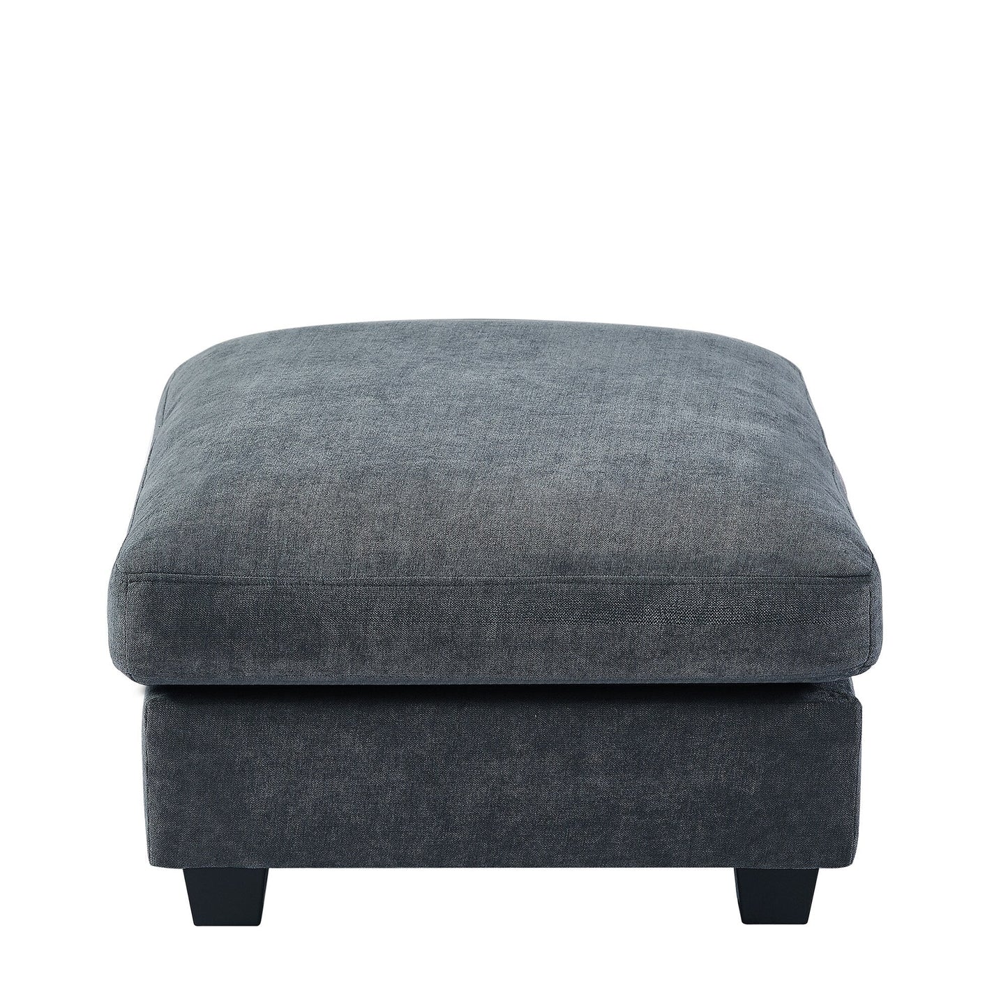 Modern L-Shaped Feather-Filled Sectional Sofa with Reversible Chaise and Pillows for Living Room