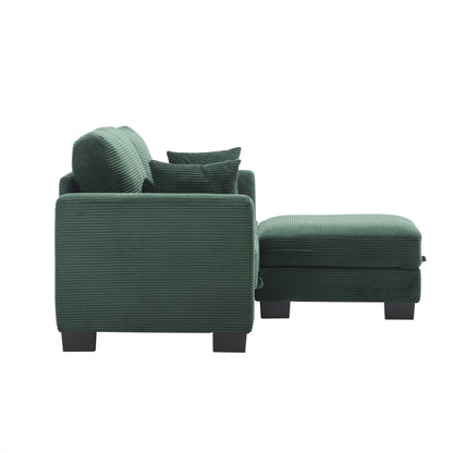 Modern L Shaped Upholstered Couch, 86.61 Velvet Modular 2 Seat Sectional Sofa with Storage Seats for Living Room and Apartment