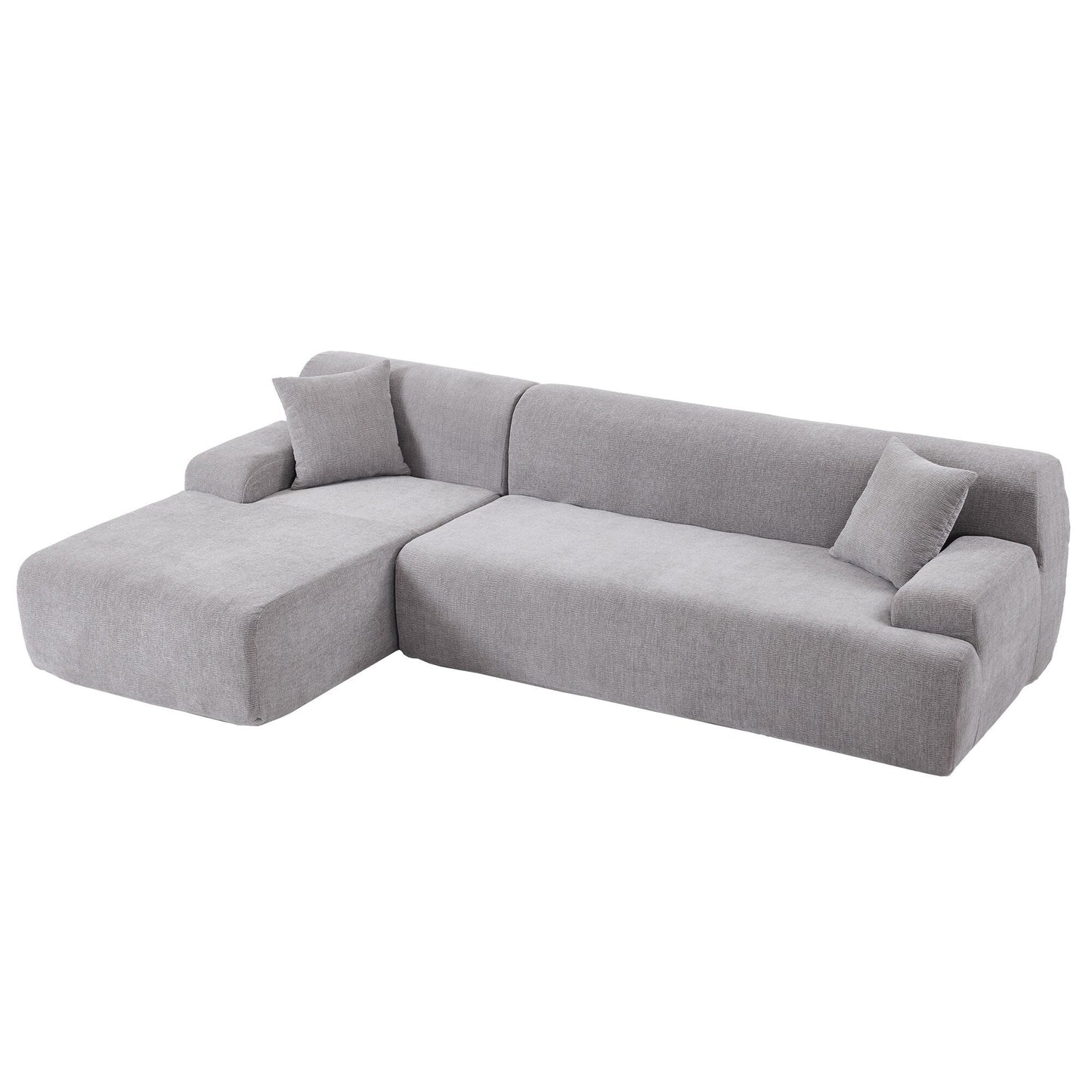 Modern Large L-Shaped Sectional Sofa 2 Piece Free Combination Sofa with Deep Seating for Living Room Salon