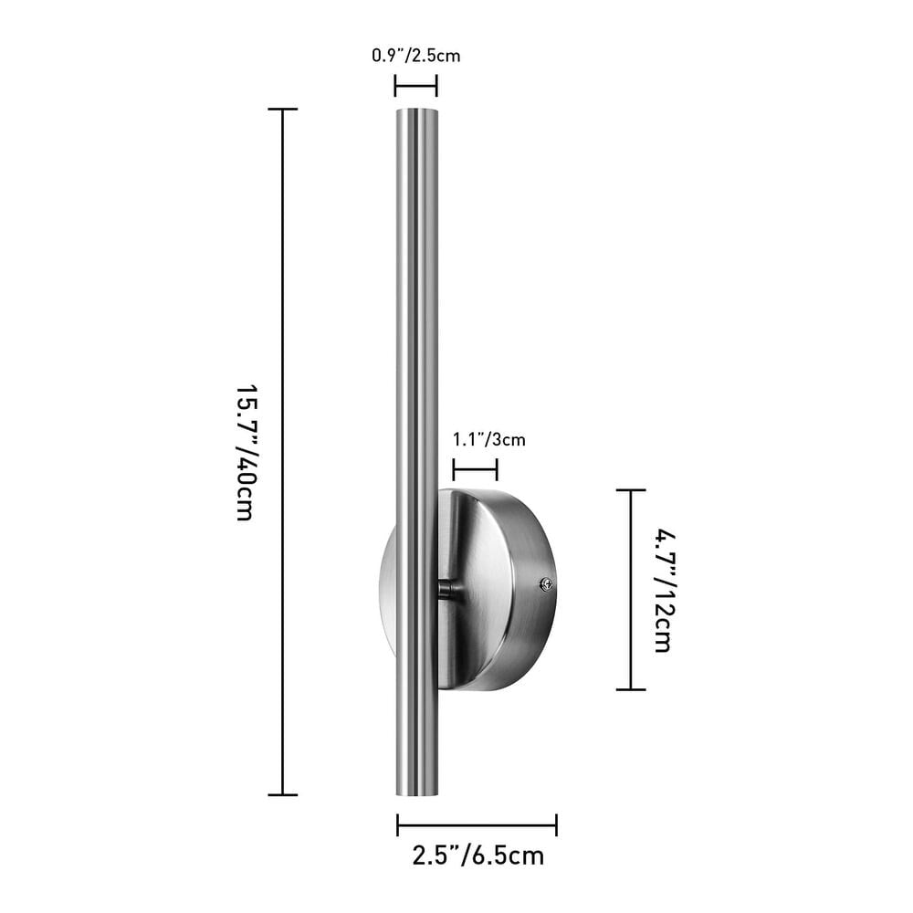 Modern Industrial Minimalist Metal LED Integrated Linear Strip Wall Light Sconce