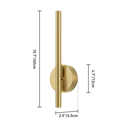 Modern Industrial Minimalist Metal LED Integrated Linear Strip Wall Light Sconce