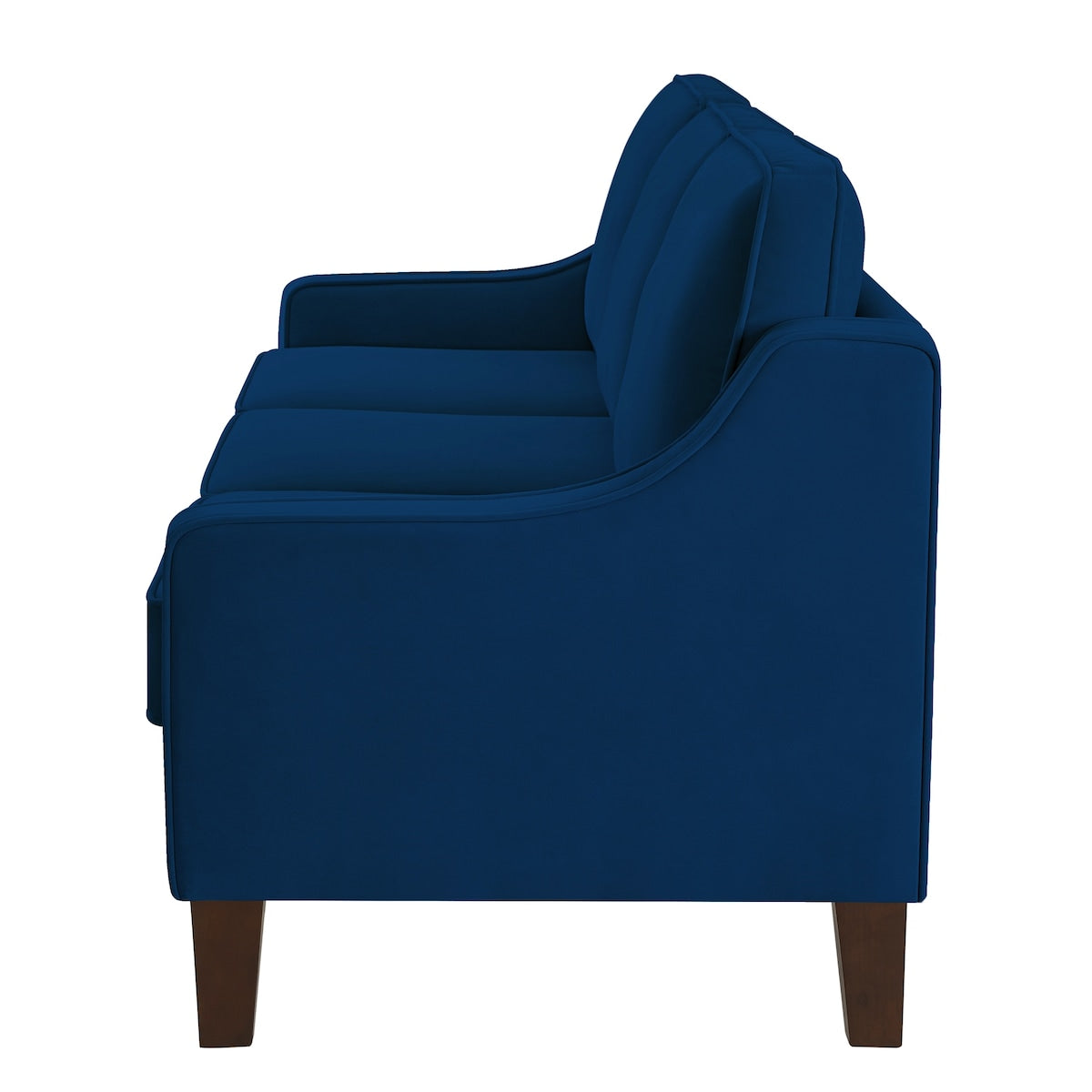 Modern Upholstered Sofa with Removable Cushions and Scooped Arms