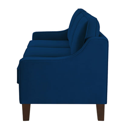 Modern Upholstered Sofa with Removable Cushions and Scooped Arms