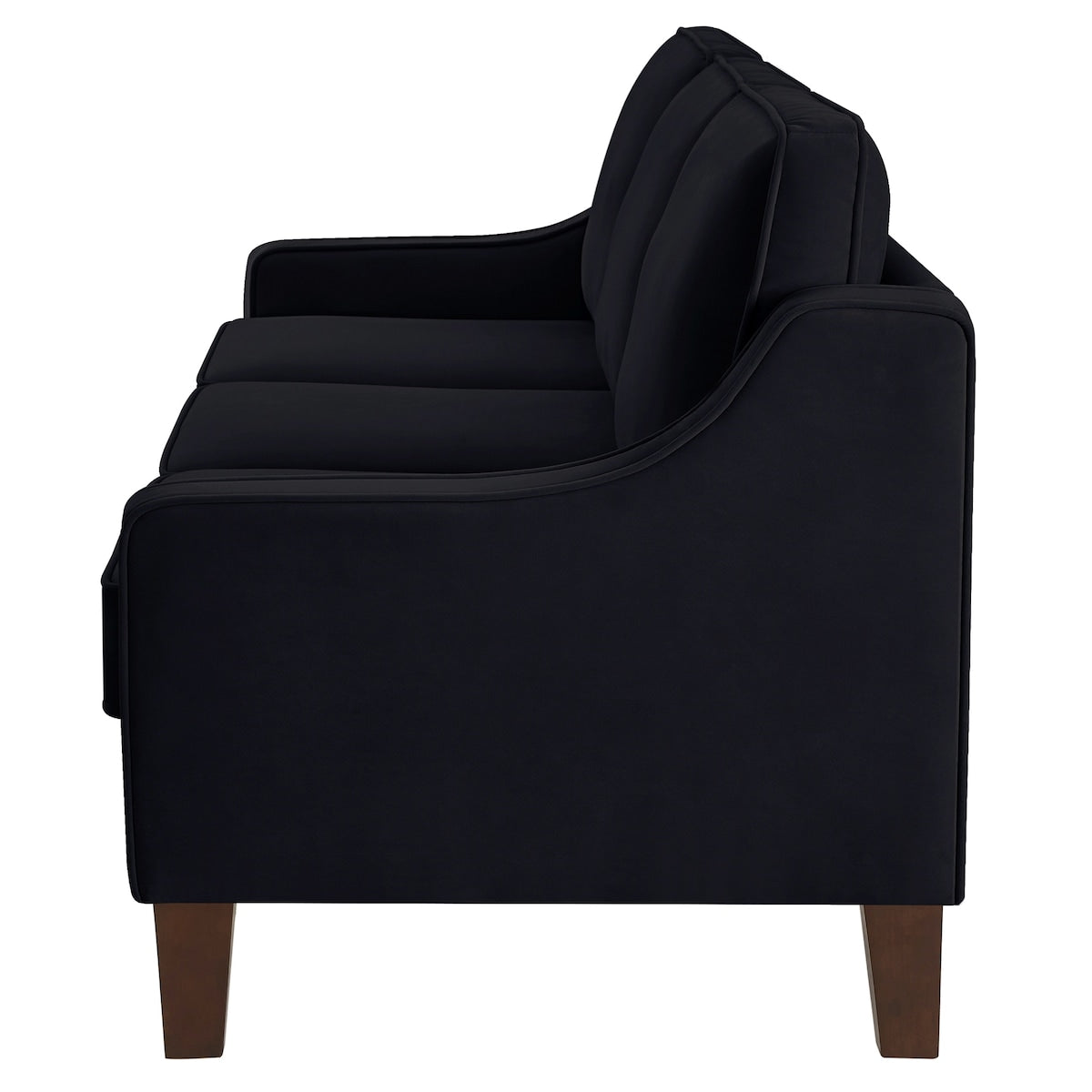 Modern Upholstered Sofa with Removable Cushions and Scooped Arms