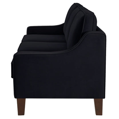Modern Upholstered Sofa with Removable Cushions and Scooped Arms