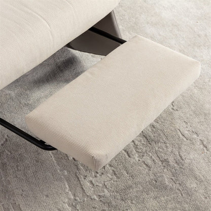Modern Upholstered Rocking Chair Recliner w/ Footrest and Soft Padded