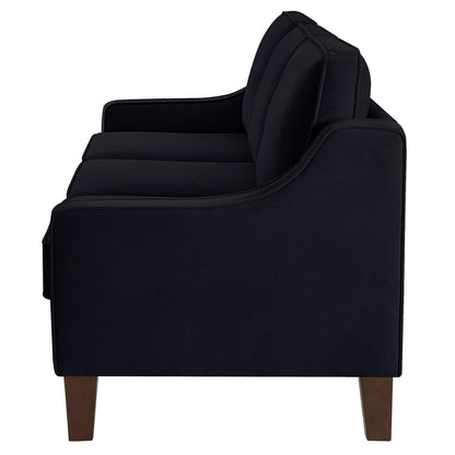 Modern Upholstered Sofa with Removable Cushions and Scooped Arms