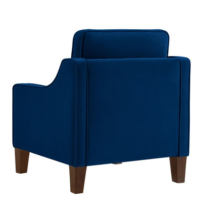Modern Upholstered Sofa with Removable Cushions and Scooped Arms