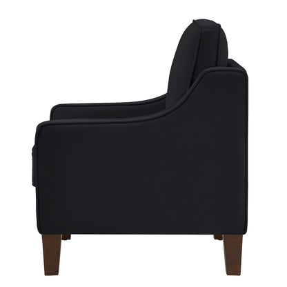 Modern Upholstered Sofa with Removable Cushions and Scooped Arms