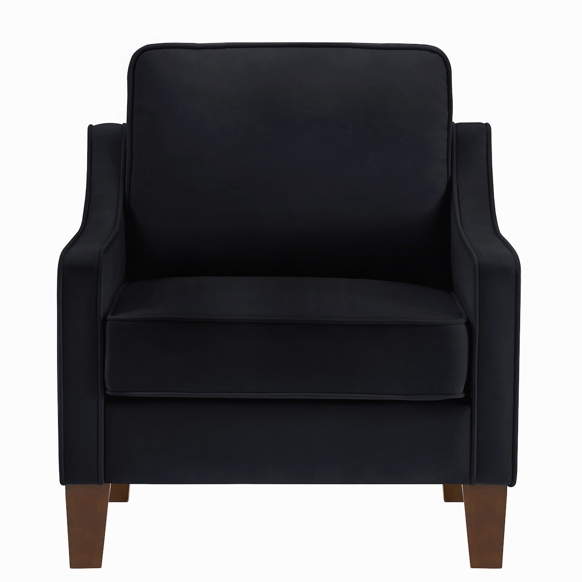 Modern Upholstered Sofa with Removable Cushions and Scooped Arms