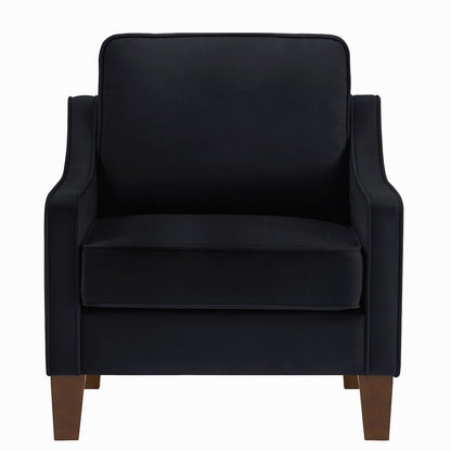 Modern Upholstered Sofa with Removable Cushions and Scooped Arms