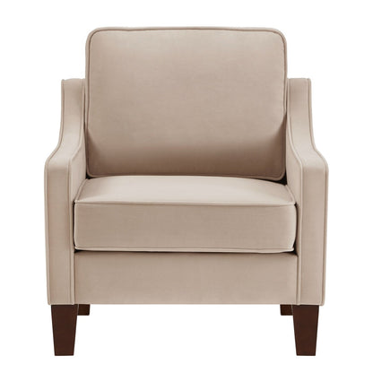 Modern Upholstered Sofa with Removable Cushions and Scooped Arms