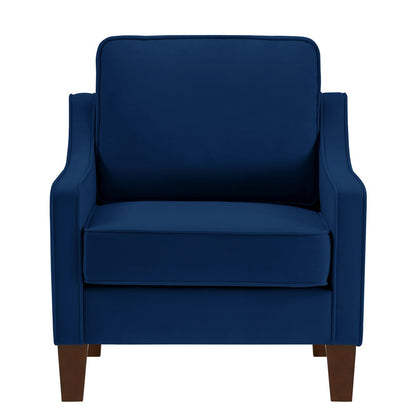 Modern Upholstered Sofa with Removable Cushions and Scooped Arms