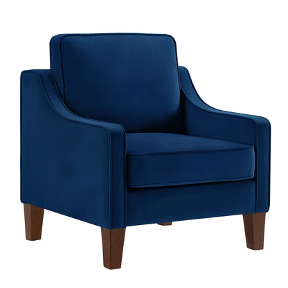 Modern Upholstered Sofa with Removable Cushions and Scooped Arms