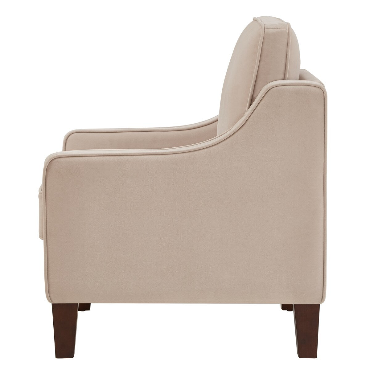 Modern Upholstered Sofa with Removable Cushions and Scooped Arms