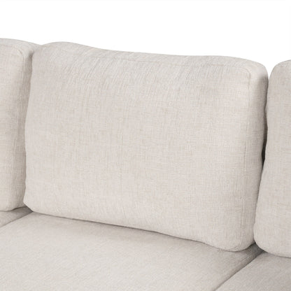 Modular Chenille Pull-Out Sleeper Sofa with Movable Storage Ottoman and USB Ports for Living Room