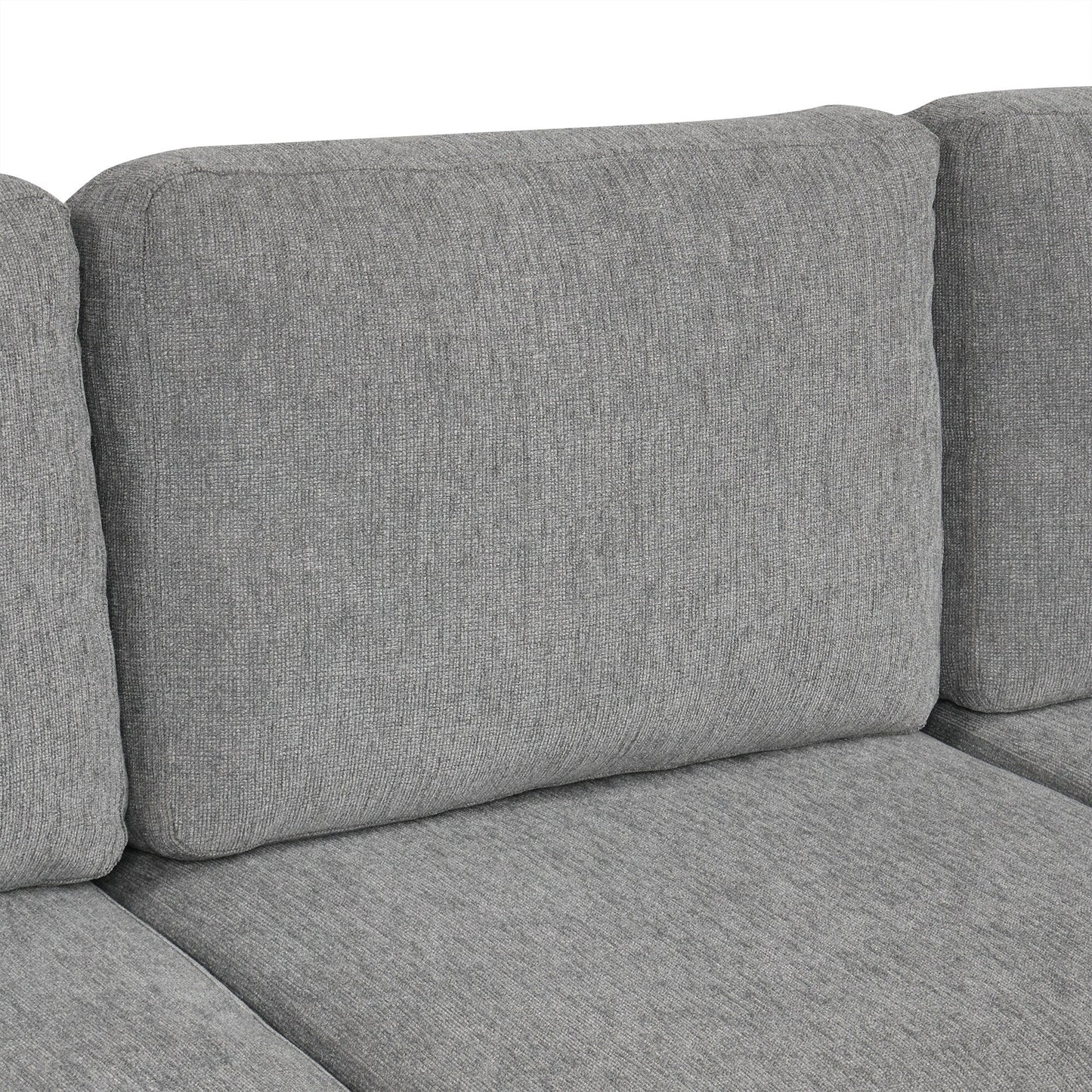 Modular Chenille Pull-Out Sleeper Sofa with Movable Storage Ottoman and USB Ports for Living Room