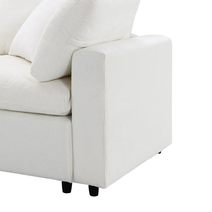Modular Cloud Sofa Bed,Chenille Sectional Couch Set With Ottoman,Free Combination,Convertible U Shaped Sleeper Sofa