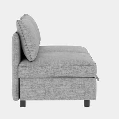 Modular Fabric Sectional Sofa Convertible Sofa Bed Set Sleeper Sofa with Storage Seats for Living Room