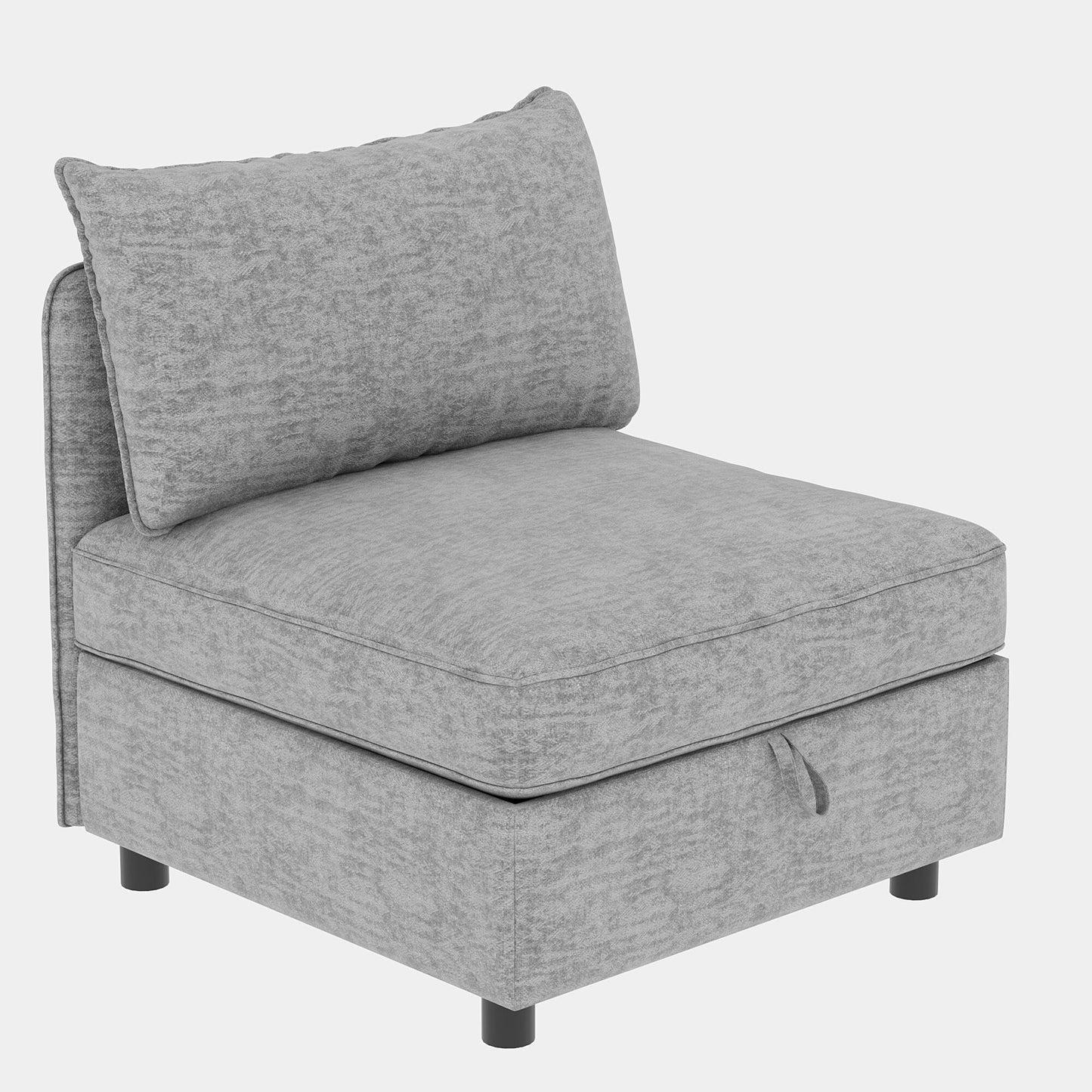 Modular Fabric Sectional Sofa Convertible Sofa Bed Set Sleeper Sofa with Storage Seats for Living Room