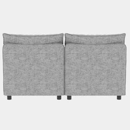 Modular Fabric Sectional Sofa Convertible Sofa Bed Set Sleeper Sofa with Storage Seats for Living Room