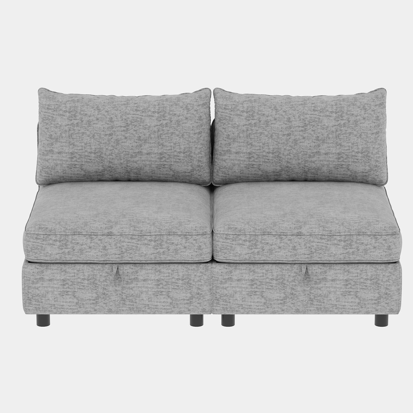 Modular Fabric Sectional Sofa Convertible Sofa Bed Set Sleeper Sofa with Storage Seats for Living Room