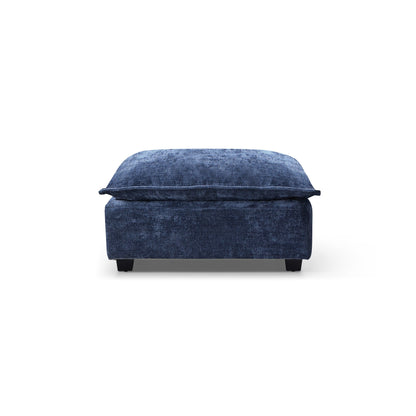 Modular L-Shape Linen Sectional Sofa with Reversible Ottoman, Soft Duck Down Cushions, Perfect for Living Room or Office