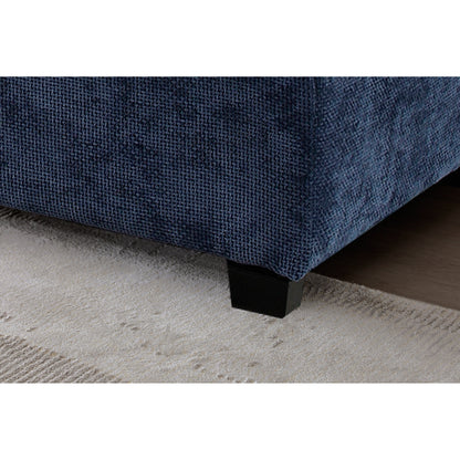 Modular L-Shape Linen Sectional Sofa with Reversible Ottoman, Soft Duck Down Cushions, Perfect for Living Room or Office