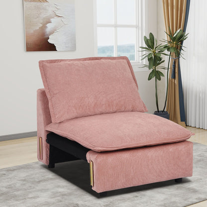 Modular Sectional Sofa, Modern Comfy Cloud Sofa Couch, Corduroy Rainbow Deep Seat Sofa with Movable Cushion