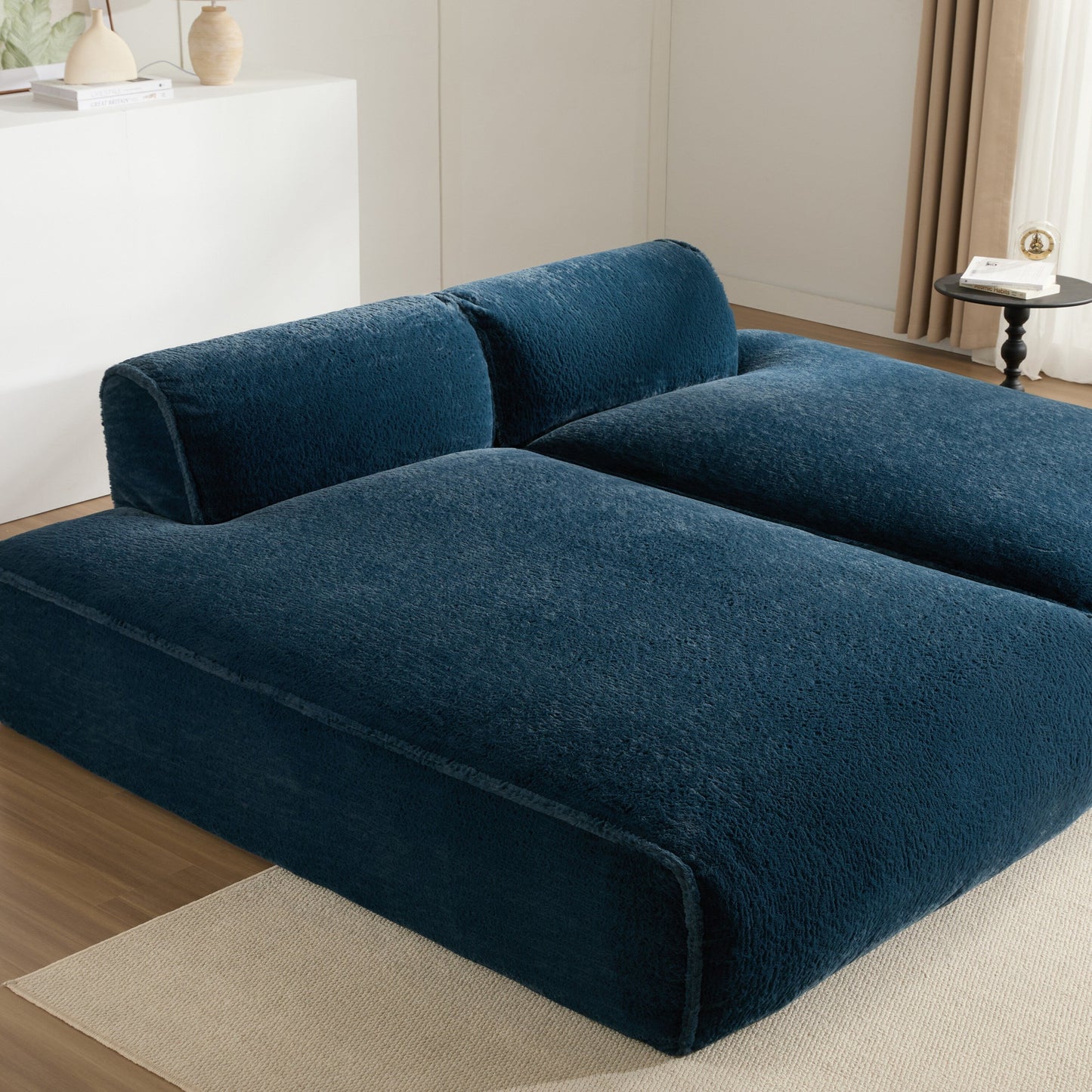 Modular Sectional Sofa,Fully Compressed,Spacious Foam-Filled Sofa Bed For Living Room,Elderly - Friendly Design