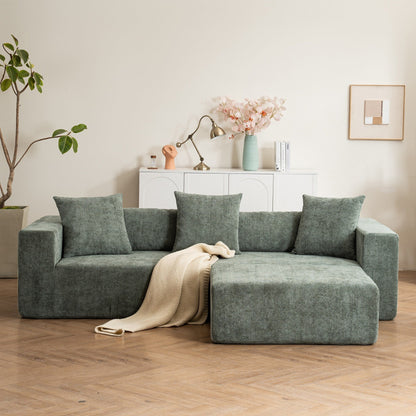 Modular cross-section with L-shaped lounge chair, cloud sofa, living room, bedroom soft cushion sofa - no installation required