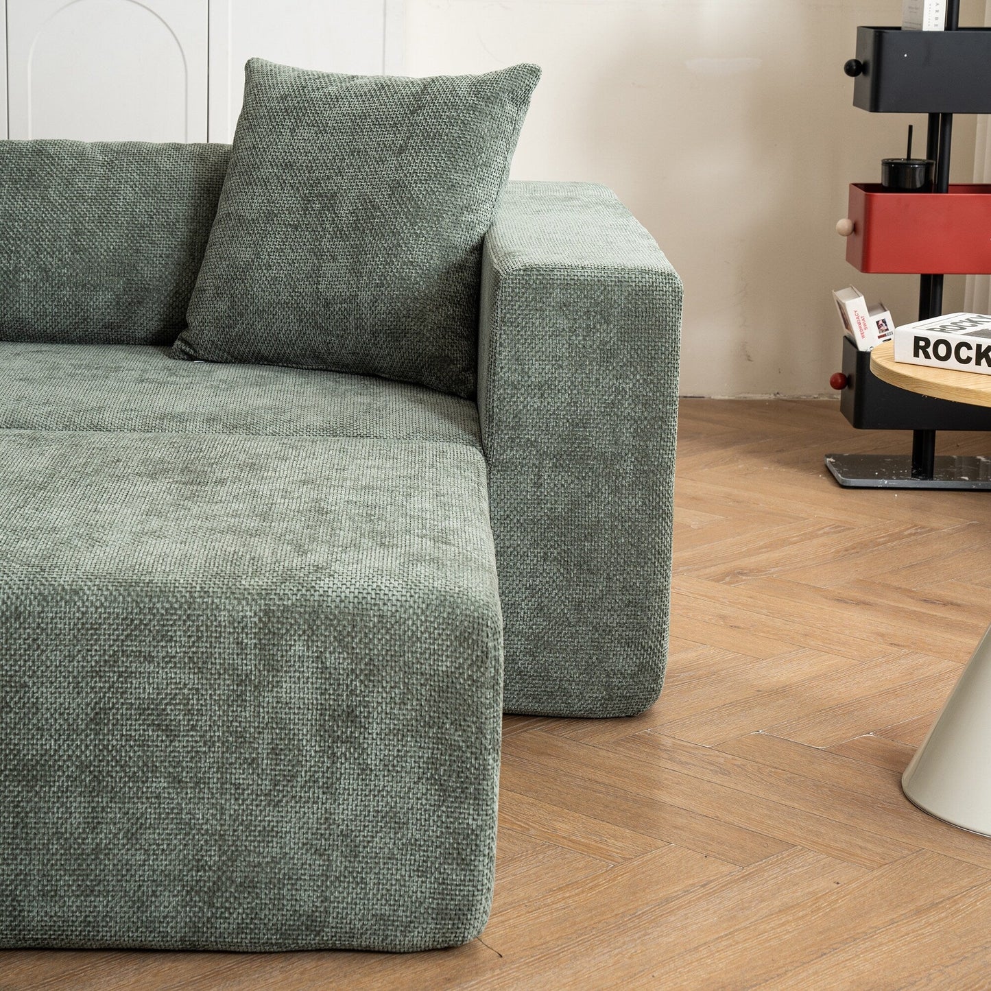 Modular cross-section with L-shaped lounge chair, cloud sofa, living room, bedroom soft cushion sofa - no installation required