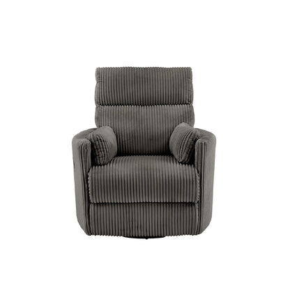 Montclair Plush Corduroy Fabric Manual Swivel Glider Recliner by iNSPIRE Q Classic