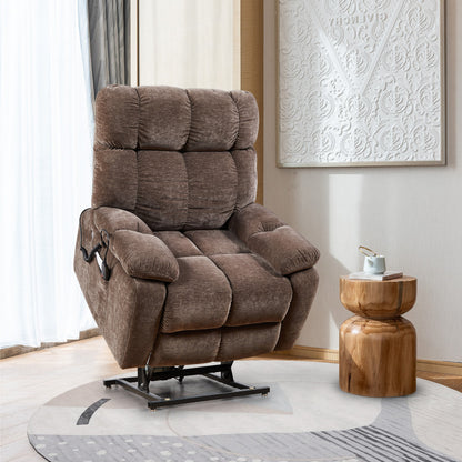 Motor Power Lift Recliner Chair for Elderly Infinite Position Lay Flat 180° Recliner with Heat Massage