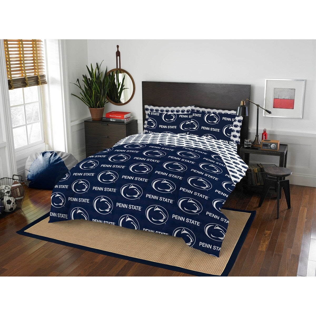 NCAA Rotary 7-piece Full Bed-in-a-Bag Set