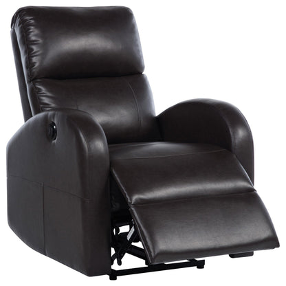 Nami Power Recliner Chair, Plush Cushioned Espresso Brown Faux Leather