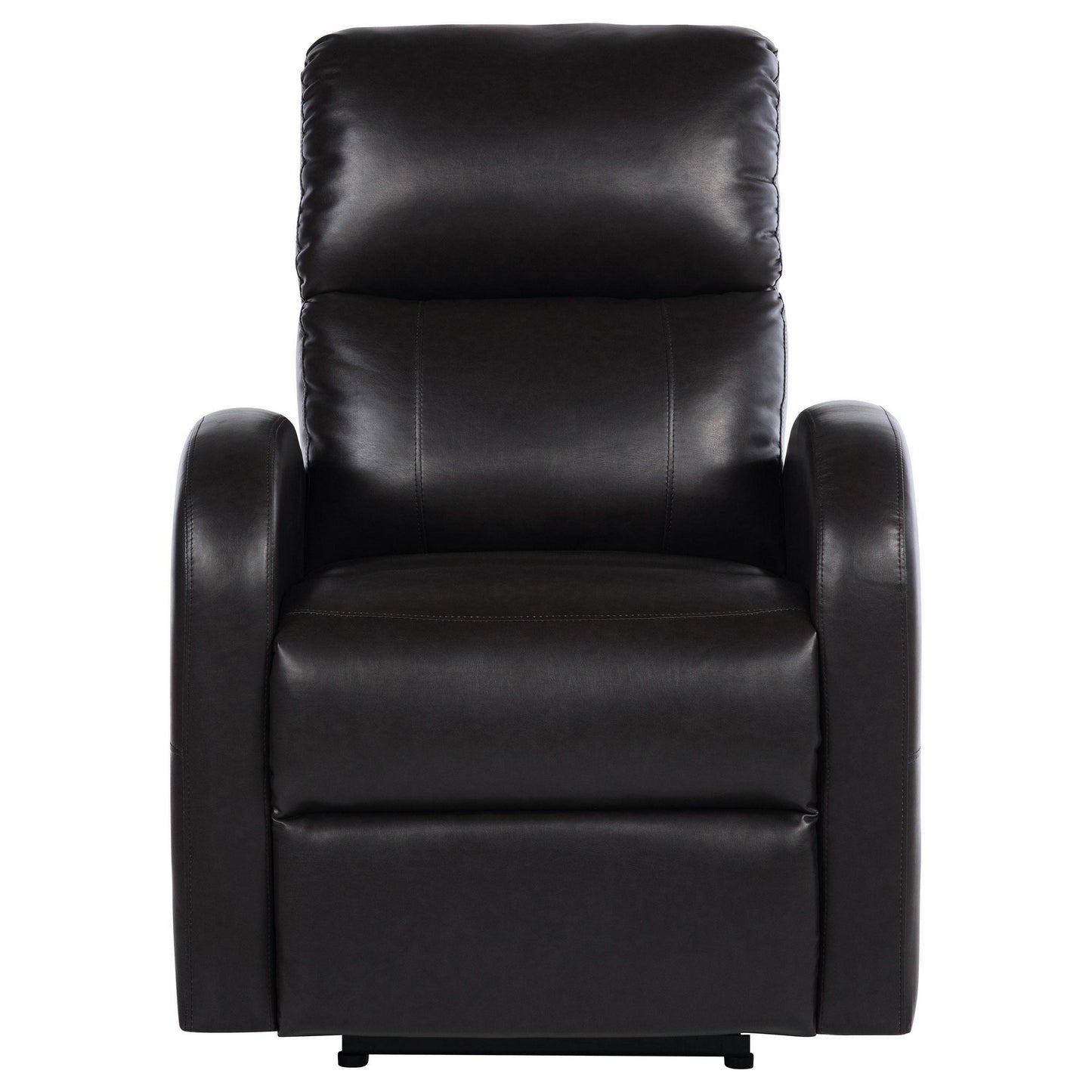 Nami Power Recliner Chair, Plush Cushioned Espresso Brown Faux Leather