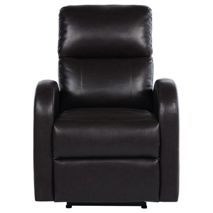 Nami Power Recliner Chair, Plush Cushioned Espresso Brown Faux Leather