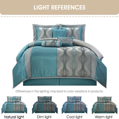 Nanshing Daniella 7-Piece Modern Geometric Comforter Set