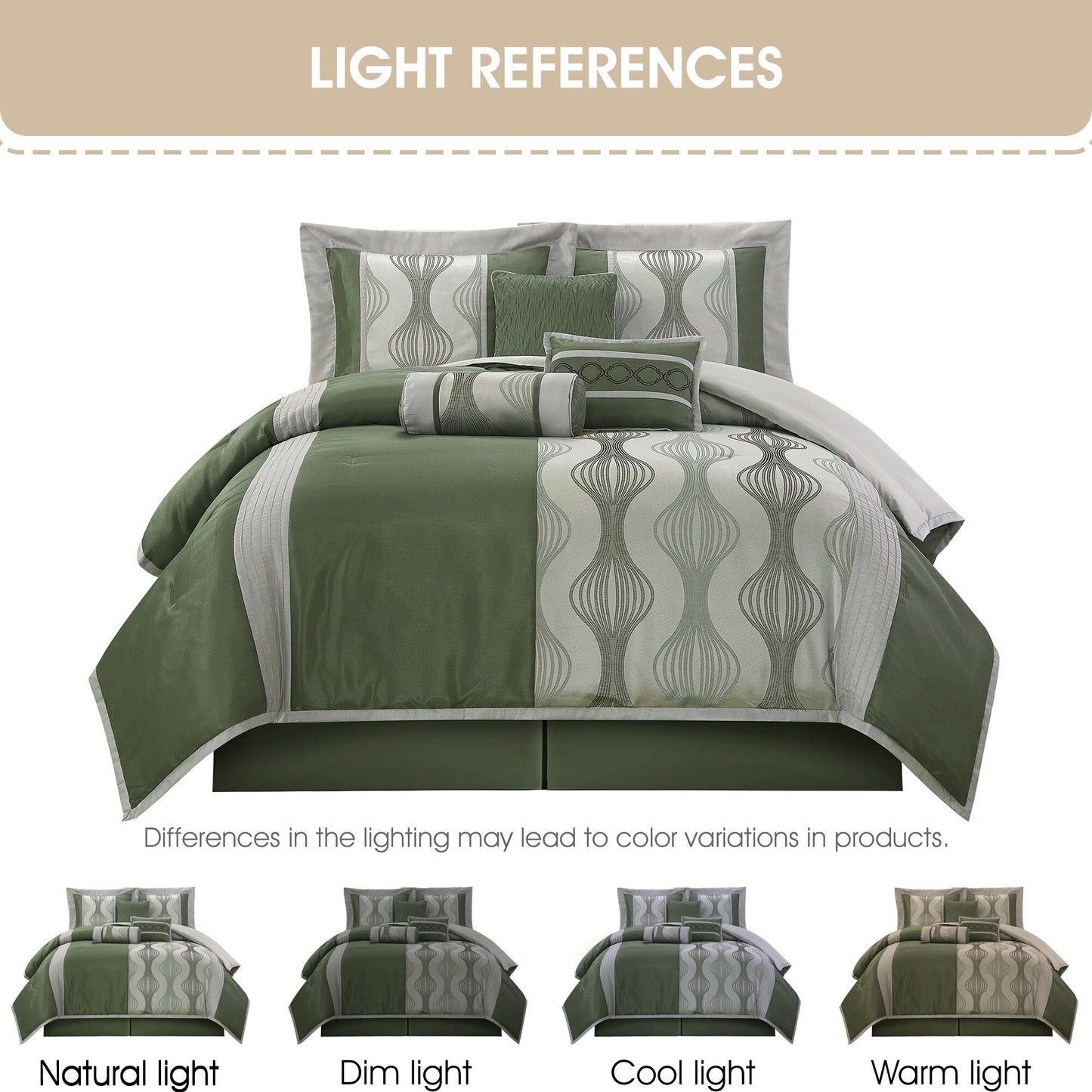 Nanshing Daniella 7-Piece Modern Geometric Comforter Set