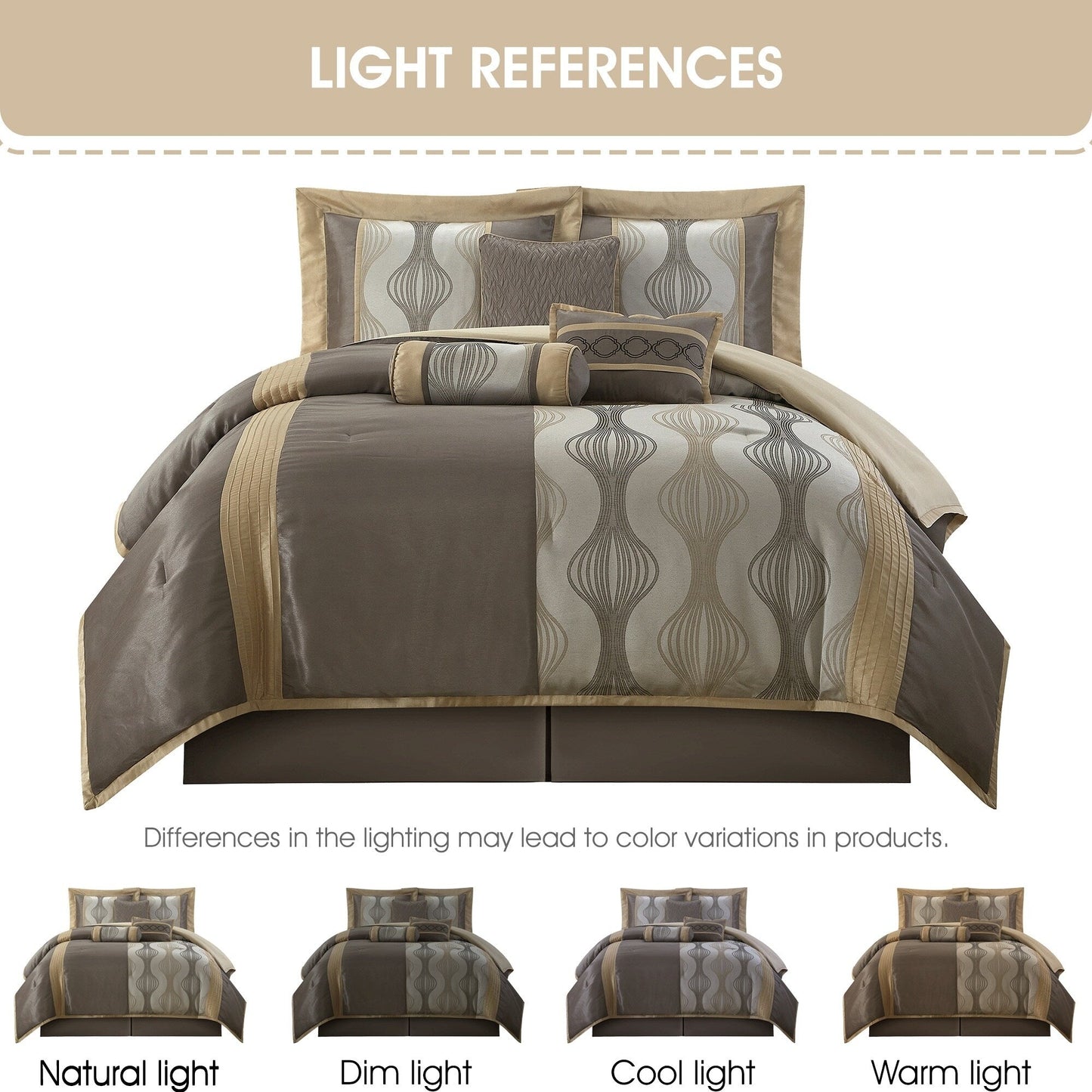 Nanshing Daniella 7-Piece Modern Geometric Comforter Set