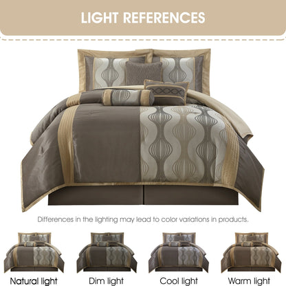 Nanshing Daniella 7-Piece Modern Geometric Comforter Set