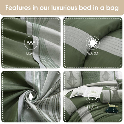 Nanshing Daniella 7-Piece Modern Geometric Comforter Set